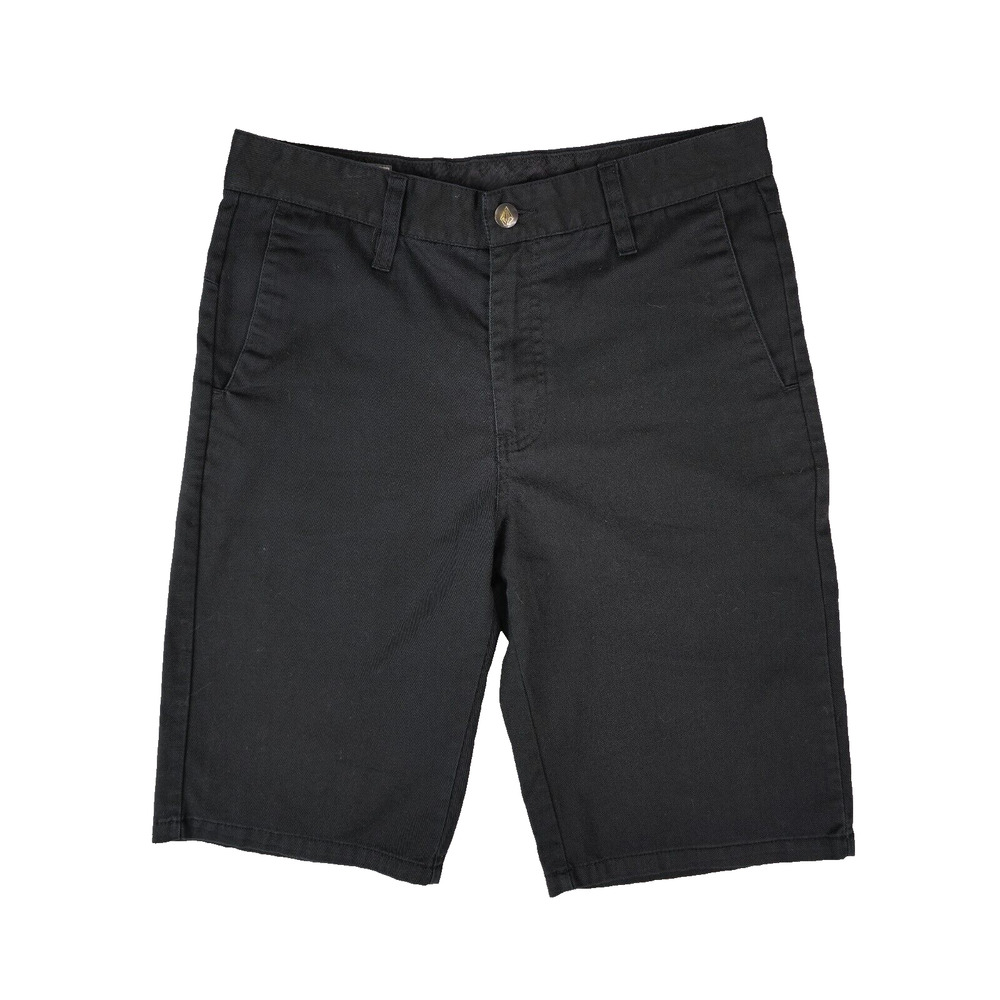 Volcom Corpo‎ Class VMonty Shorts Mens 30/20 Black Flat Front Chino Bermuda